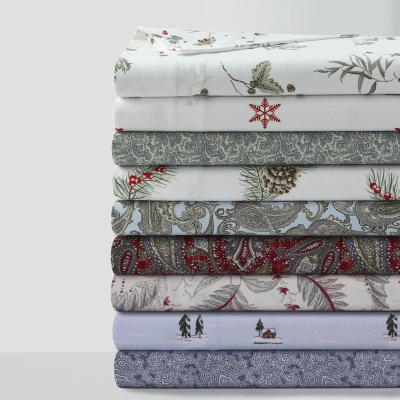 Tribeca Living Flannel Paisley Sheet Set
