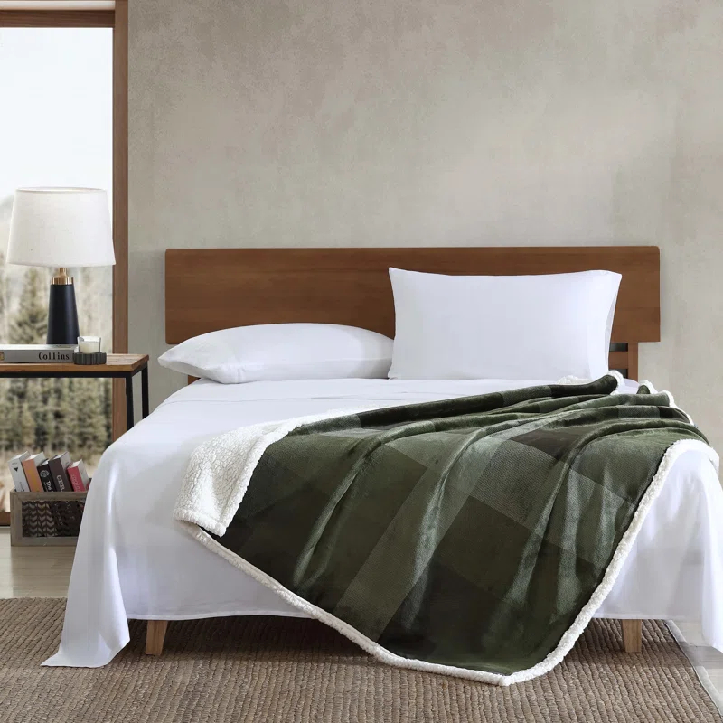 Eddie Bauer Eddie Bauer Printed Plush Fleece/Sherpa Throw Blankets