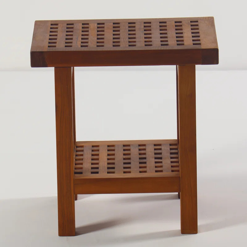 Aqua Teak Grate 12.75'' W Teak Shower Bench