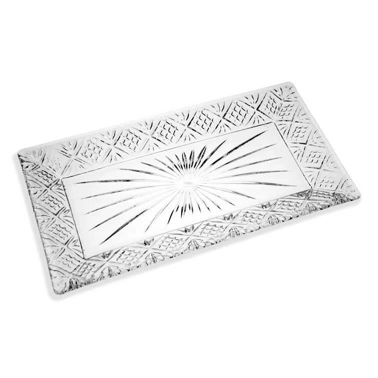 Godinger Silver Art Co Dublin Crystal Serving Tray