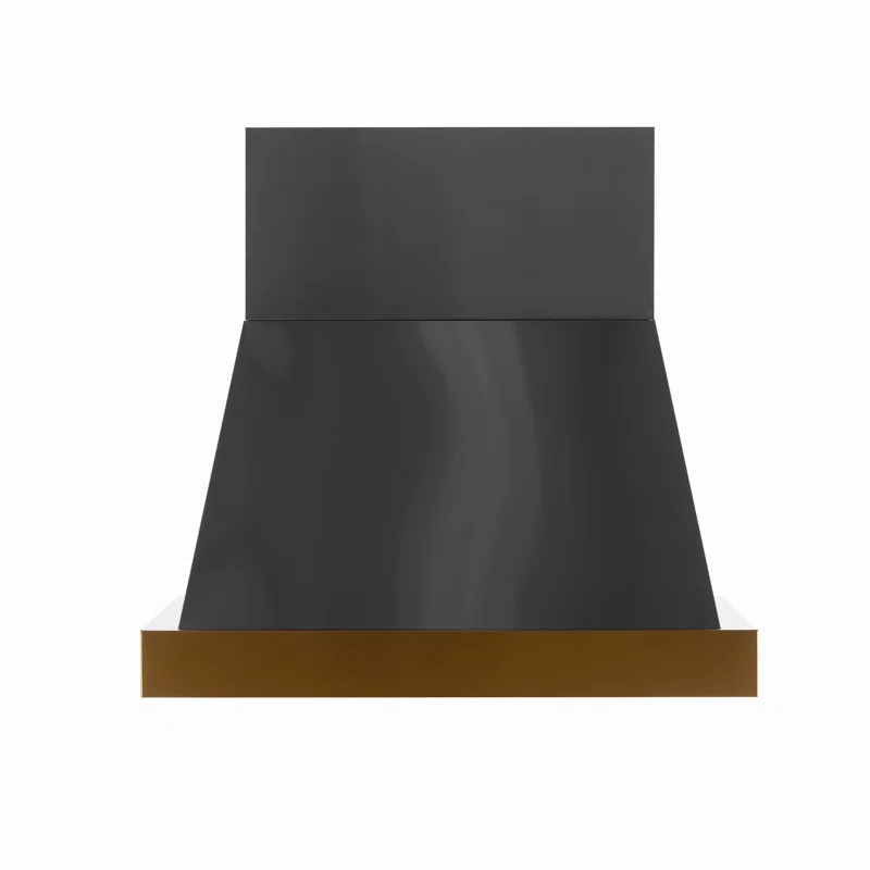 Kucht 36 in. 800 CFM Wall Mounted Range Hood with Gold Accents