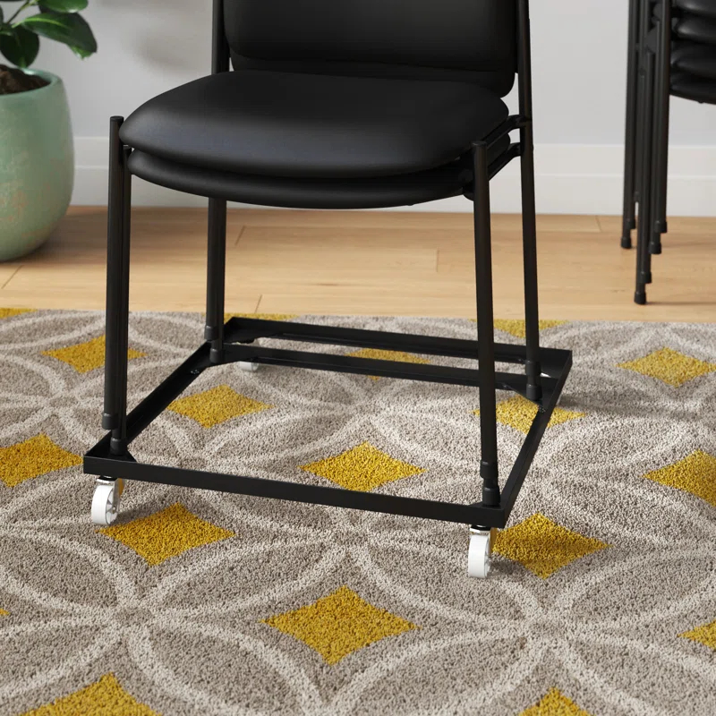 Flash Furniture Visage Steel Stack Chair and Church Chair Dolly - Material Handling Equipment