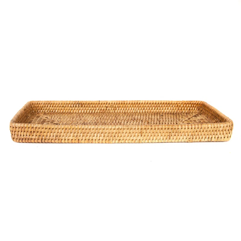 Artifacts Trading Company Artifacts Rattan Rectangular Vanity Tray