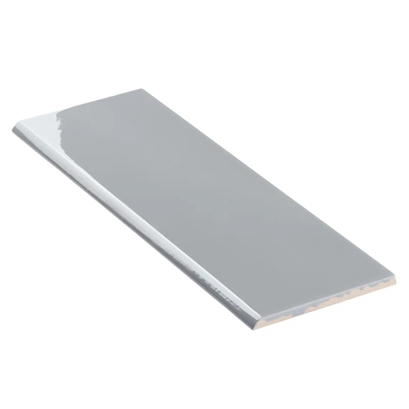 Bond Tile Remington 3.93 in. x 11.81 in. Polished Porcelain Wall Bullnose Tile