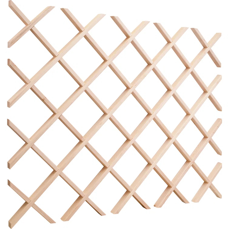 Hardware Resources Hard Maple 24" x 30" Wine Lattice Rack & Reviews | Wayfair