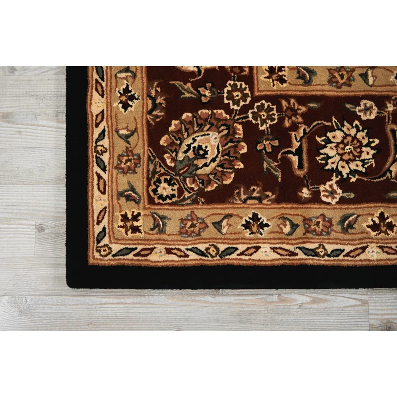 Charlton Home® 2000 7'9" X 9'9" Black Traditional Indoor Rug