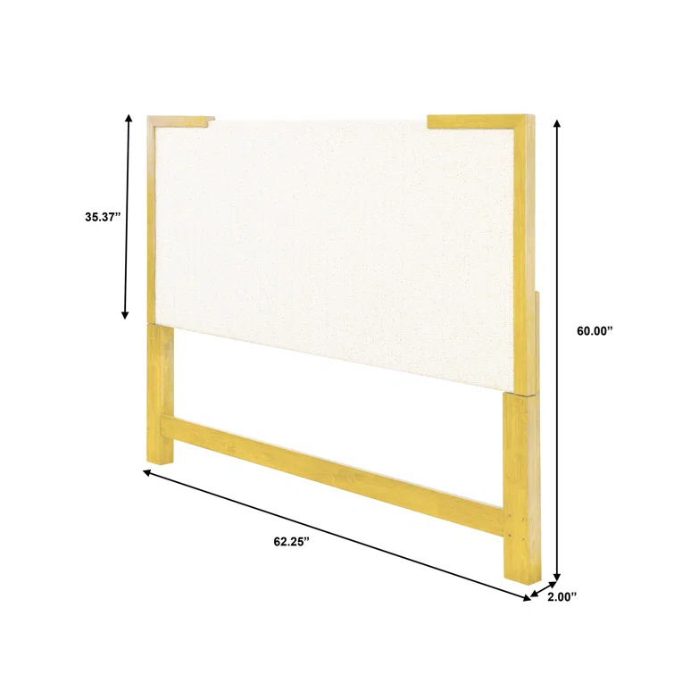 Scott Living Scott Living Heritage Upholstered Headboard with Cut Out Design - Honey