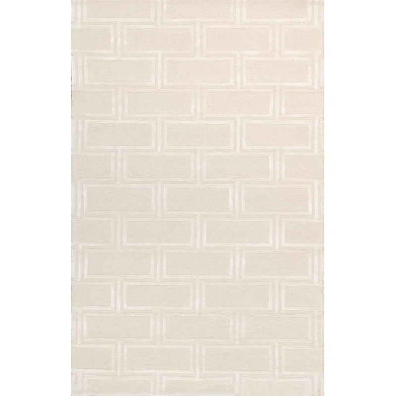 Pasargad Hand-Tufted Bamboo Silk & Wool Ivory Area Rug