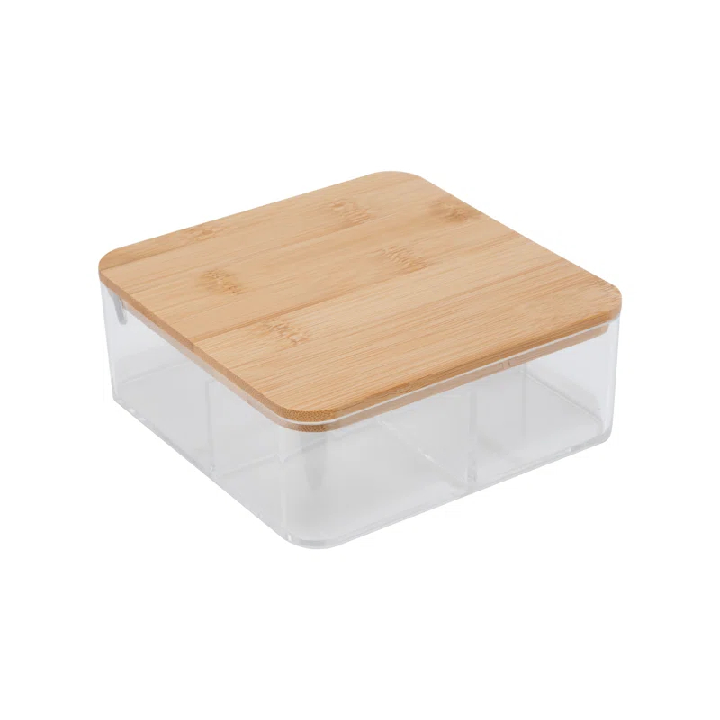 Simplify Plastic 3 Compartment Makeup Organizer