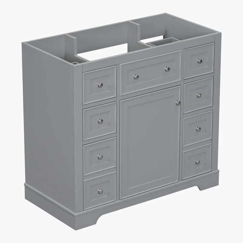 Beyong 33.4" H X 35.6" W X 17.9" D 35.6'' Single Bathroom Vanity Base Only