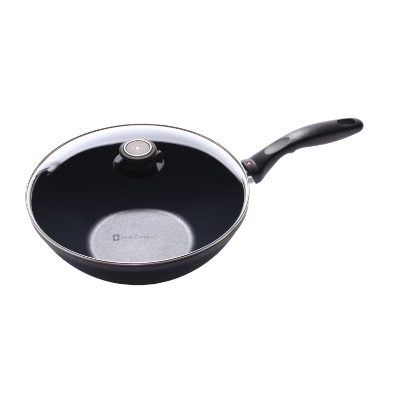 Swiss Diamond Swiss Diamond Non-Stick Cast Aluminum Wok with Lid