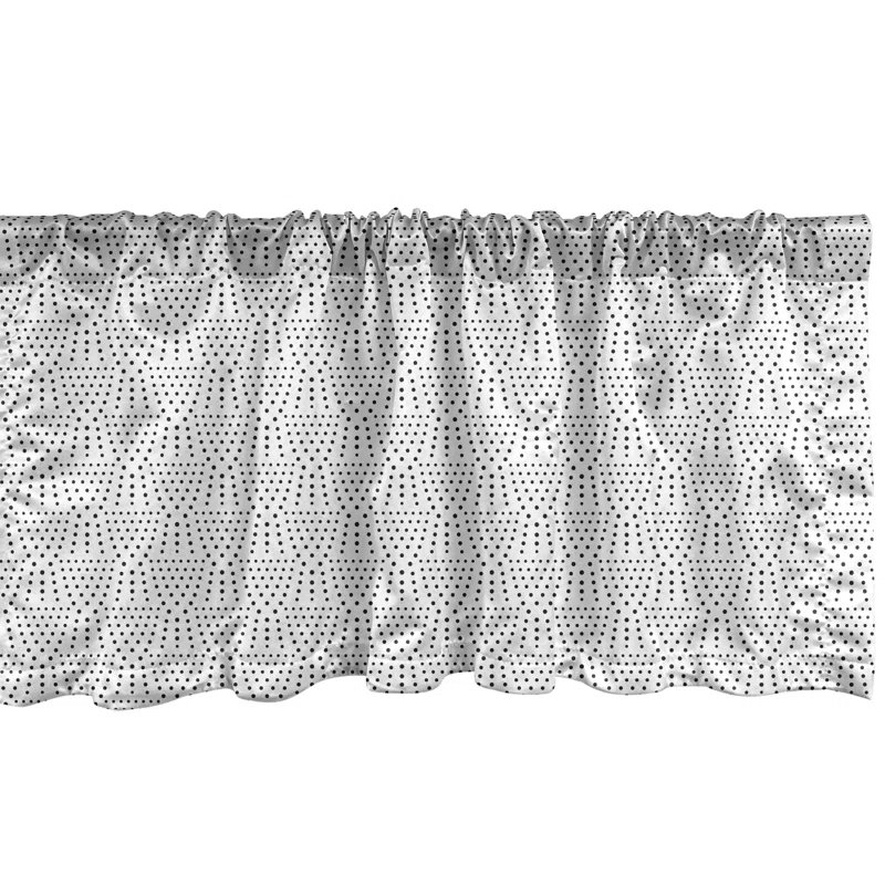 Ambesonne Black and White Valance Pack of 2 Modernistic Dotwork Black and White