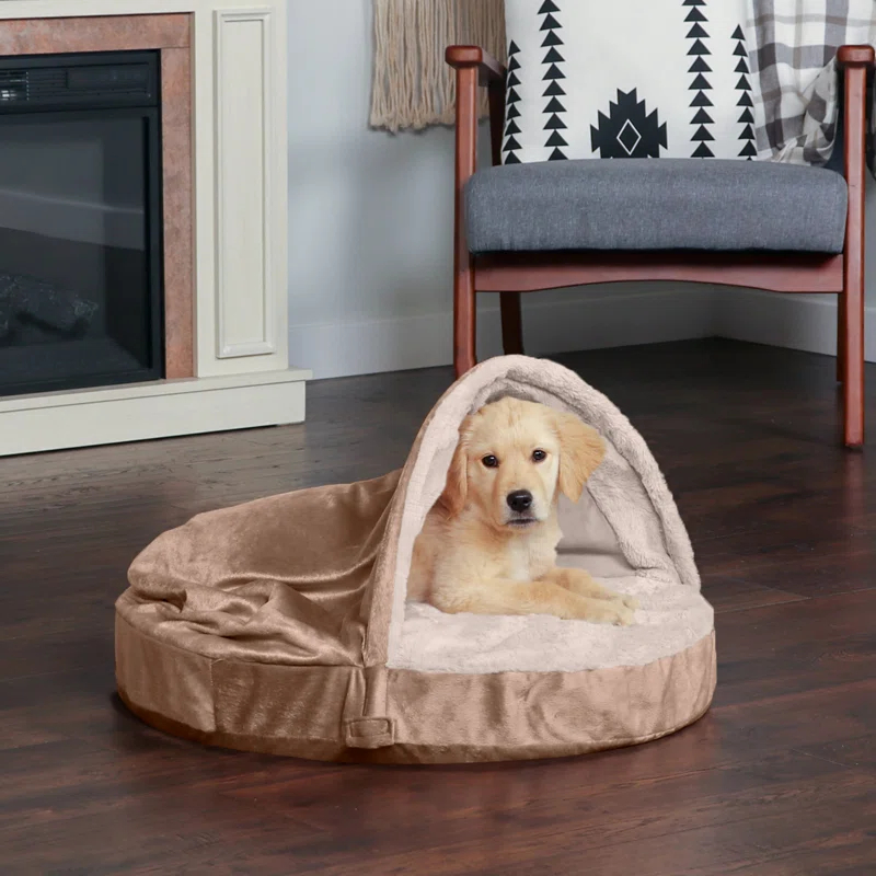 Wave Fur & Velvet Snuggery Memory Top Foam Dog Bed