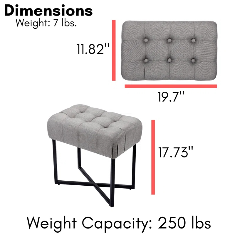 BirdRock Home Upholstered Ottoman