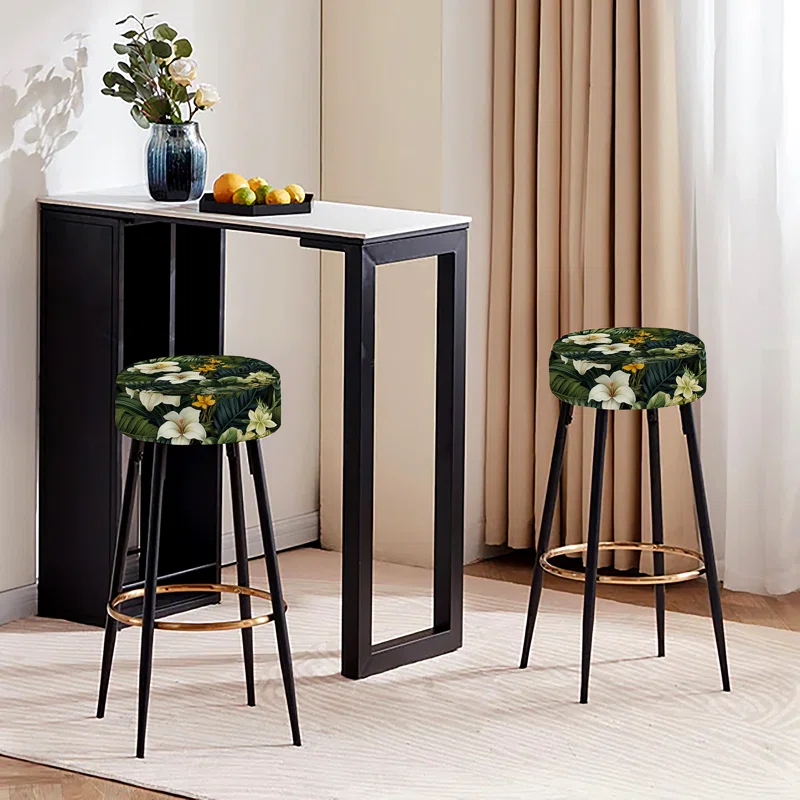Design Art Boho Botanical Oasis Palm I - Bar Stools Set Of 2
