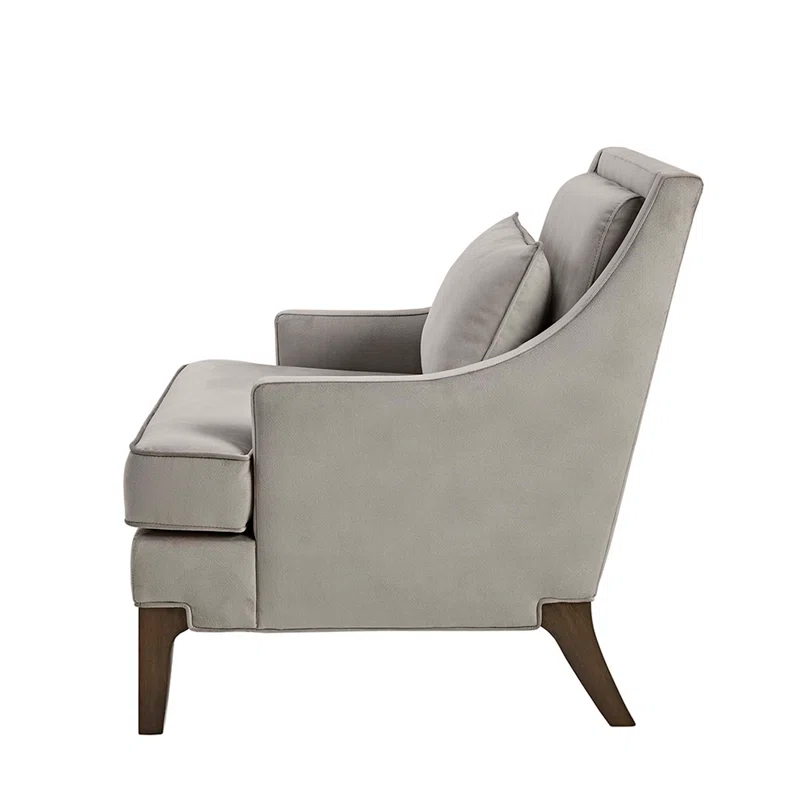 Anna Martha Stewart Anna Velvet Armchair with Lumbar Pillow