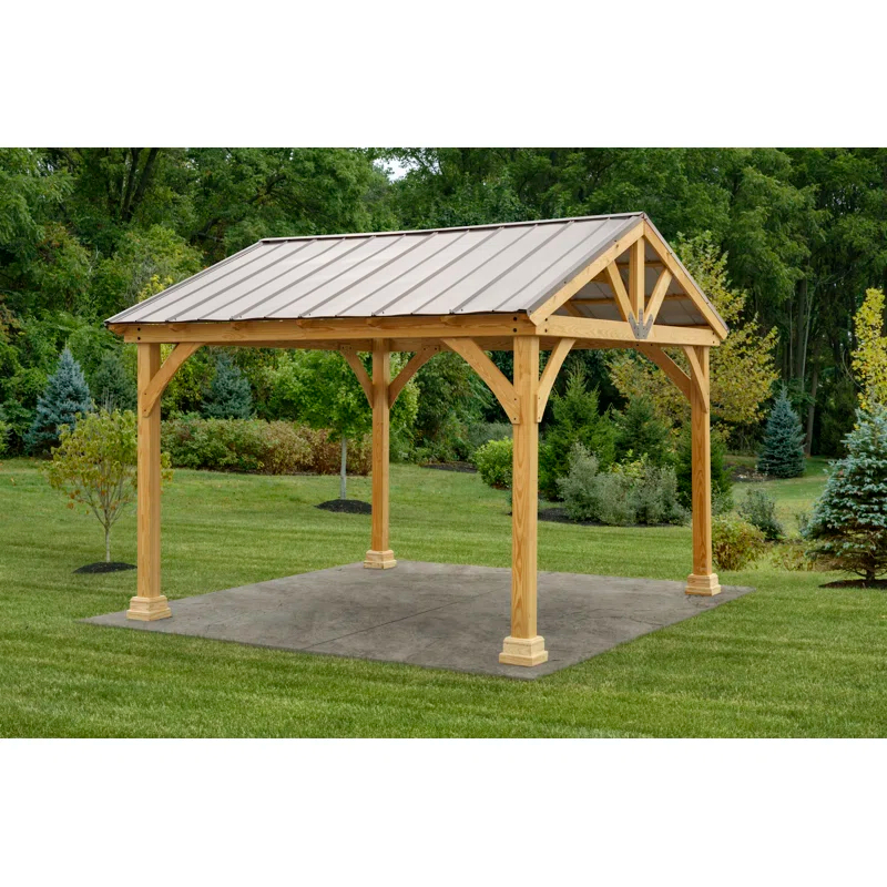 YardCraft Westmont 12 Ft. W x 12 Ft. Wood Pavilion