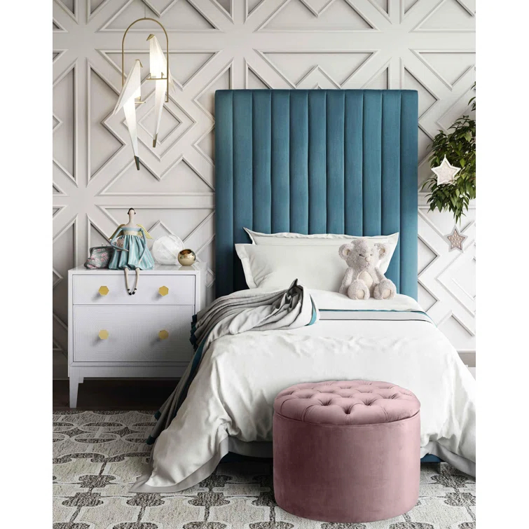 Kelly Clarkson Home Reims Velvet Ottoman