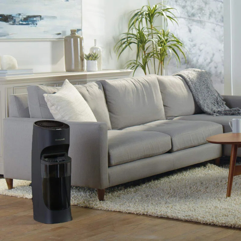 BEACHWATER POOL & SPA, LLC Top Fill Tower Humidifier, Digital Humidistat, Cool Mist Humidifier For Bedroom, Home Or Office With Space Saving Tower Design