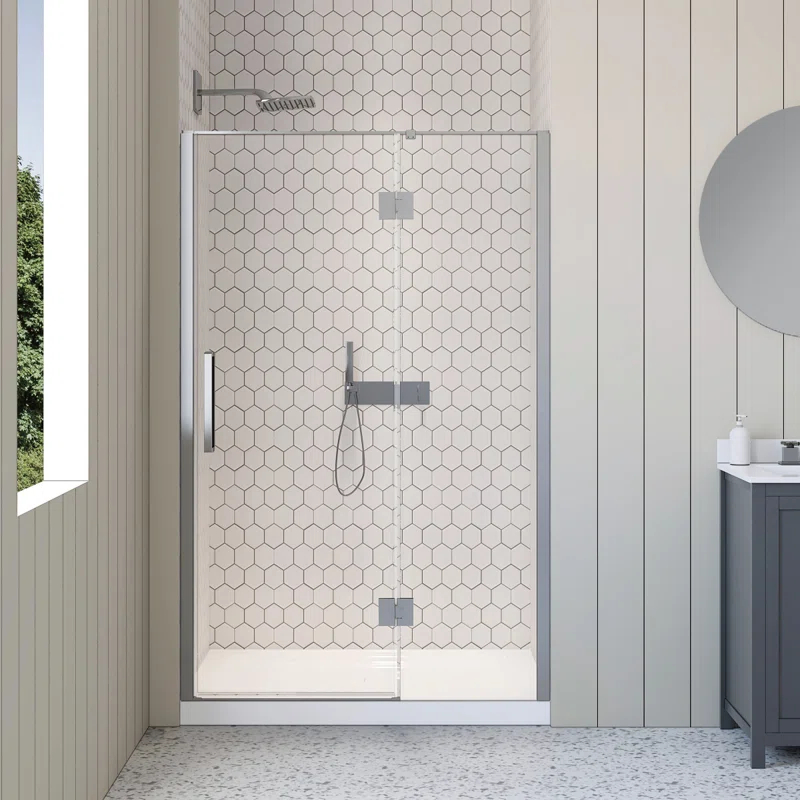 A&E Bath and Shower 48'' - W x 74'' H Door with Tani-48-CHR