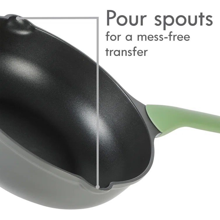 Kenmore Theodore 6 Quarts Non-Stick Aluminum Saute Pan with Lid