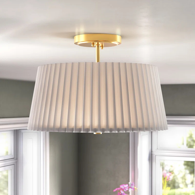 Aldrich Fabric Semi Flush Mount