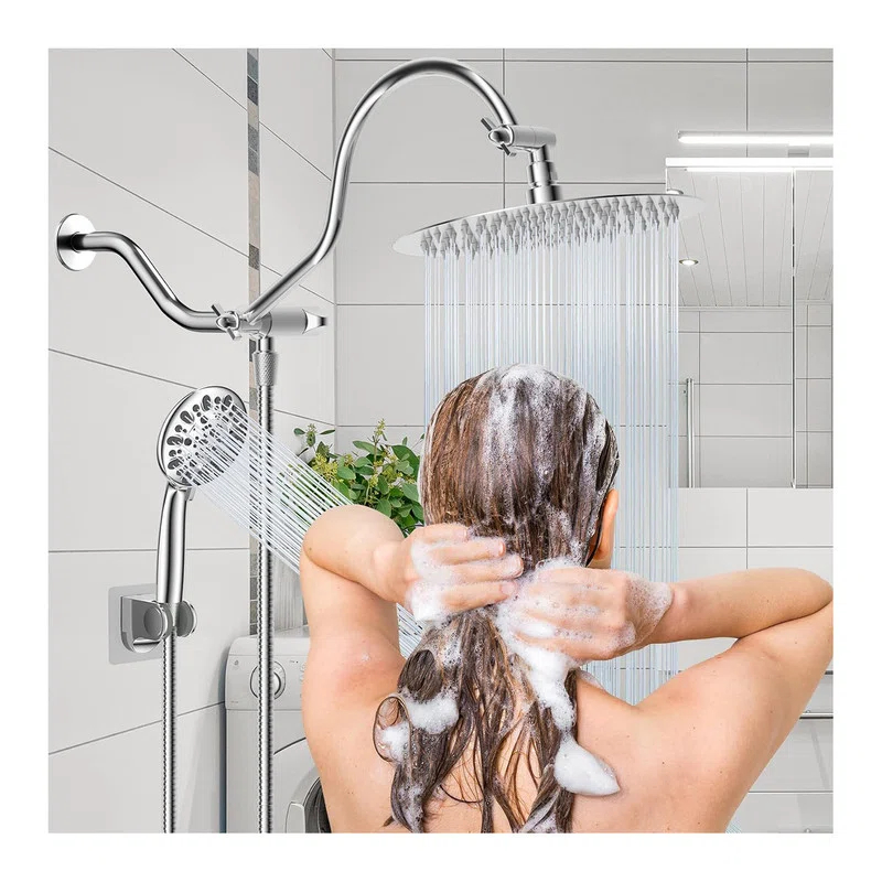 High Pressure Rainfall Shower Head with Handheld Spray Combo