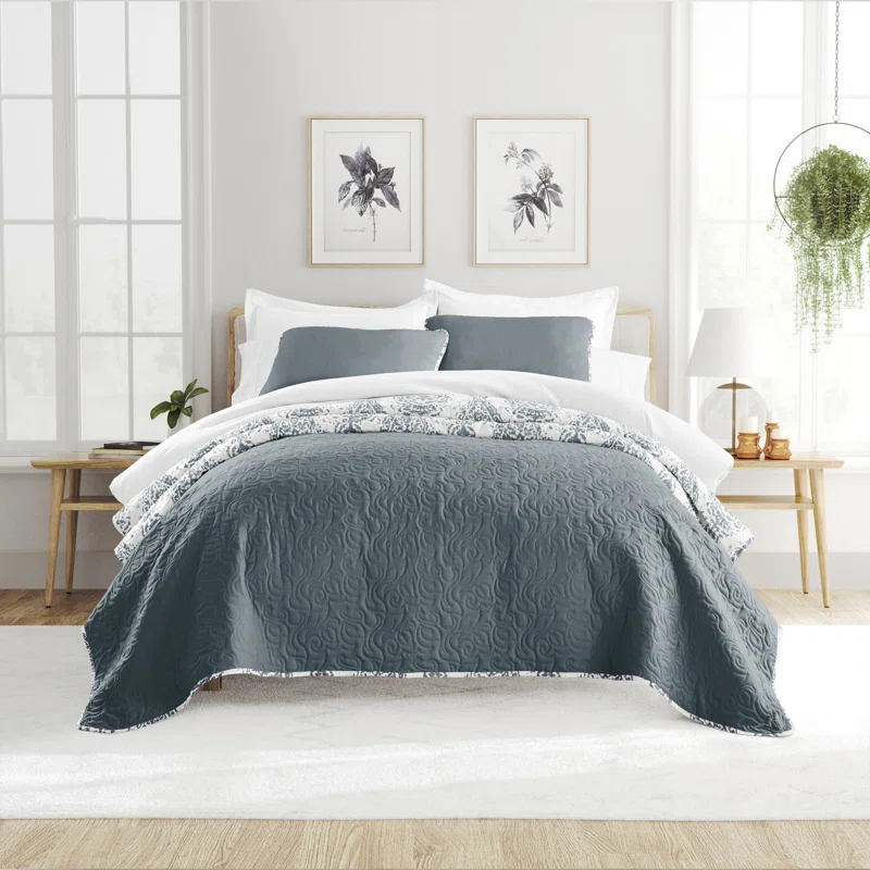 Becky Cameron Damask Quilt Set