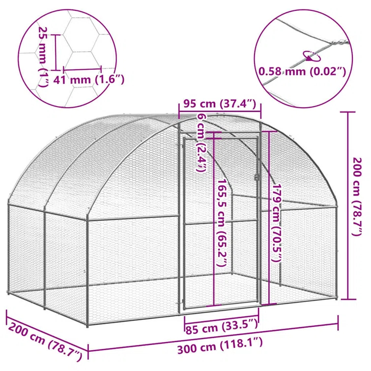 VidaXL Weather Resistant Chicken Cage