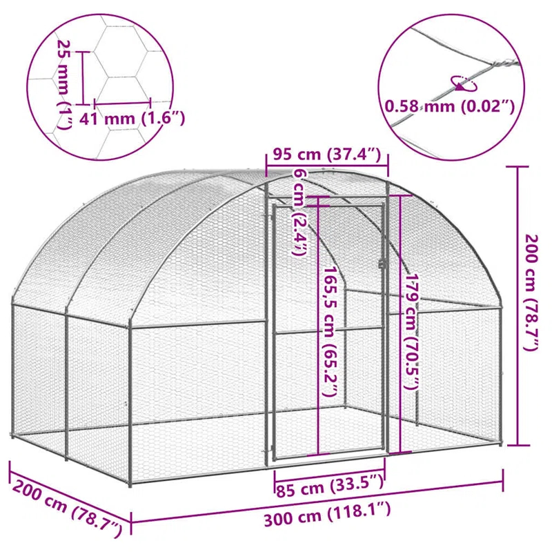VidaXL Weather Resistant Chicken Cage