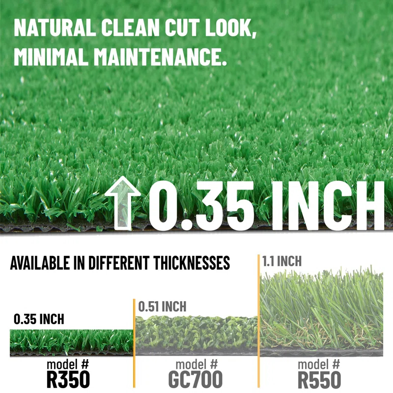 Grass Waterproof Indoor/Outdoor Artificial Grass Turf Rugs and Rolls Customized Size For Balcony, Patios