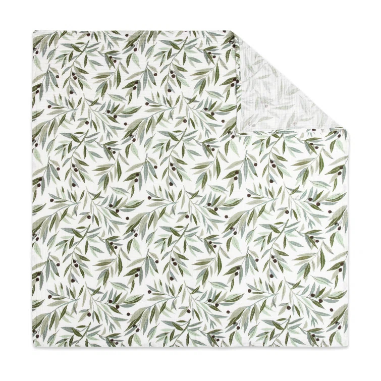 Olive Branches Organic Muslin Swaddle