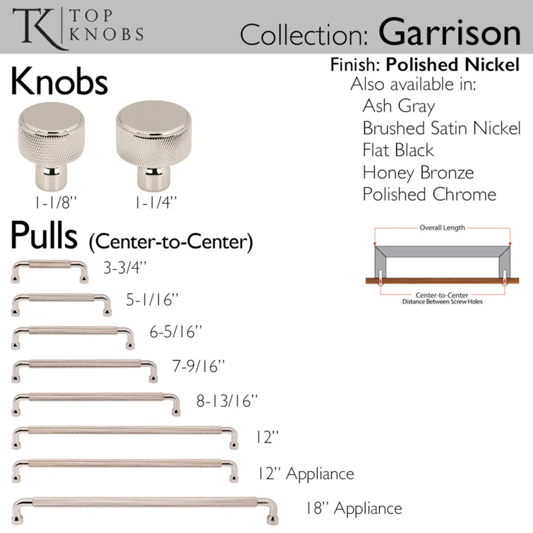 Top Knobs Garrison Bar Pull