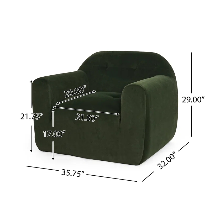 Amaryllis Modern Tufted Club Chair