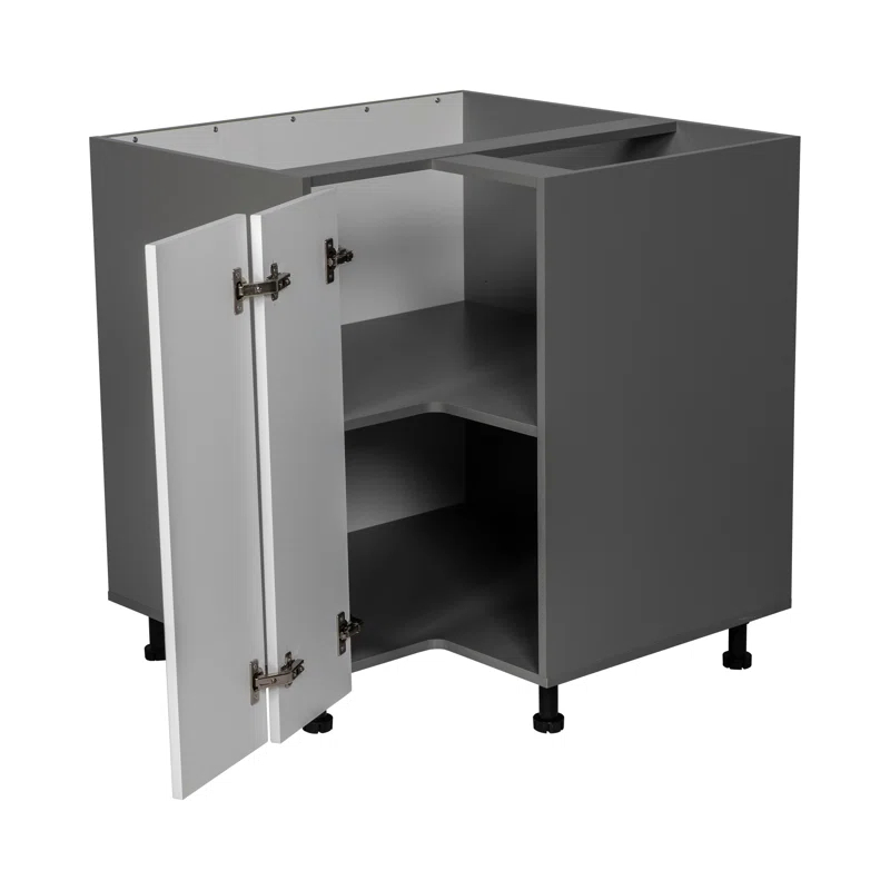 WALLKITCHENS 34.5'' H Particleboard Corner Base Cabinet Ready-to-Assemble
