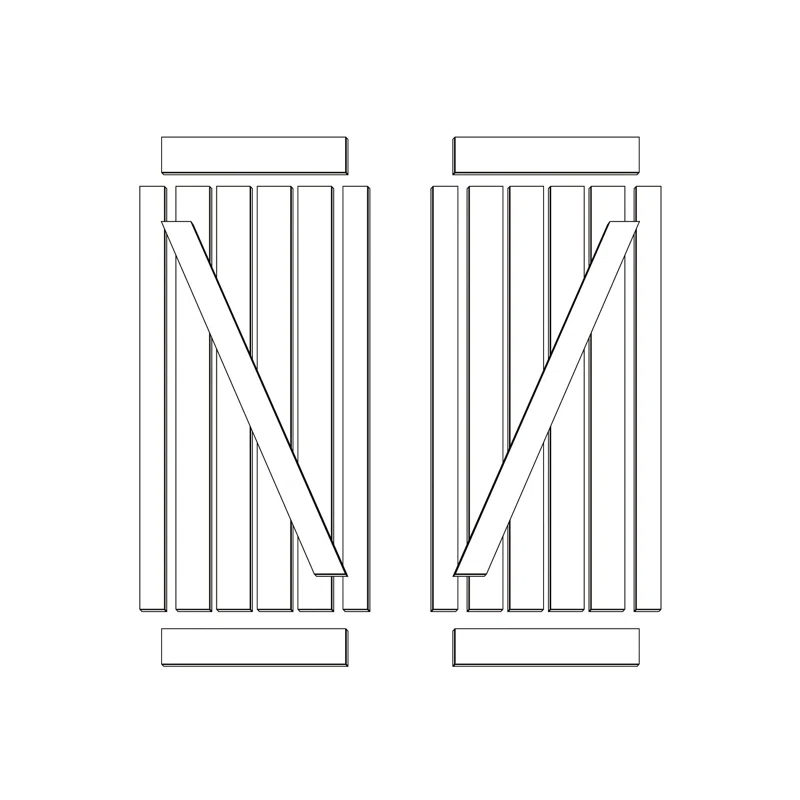 IsLife 36'' x 84'' Solid Wood Paneled Painted without Installation Hardware Kit Barn Door