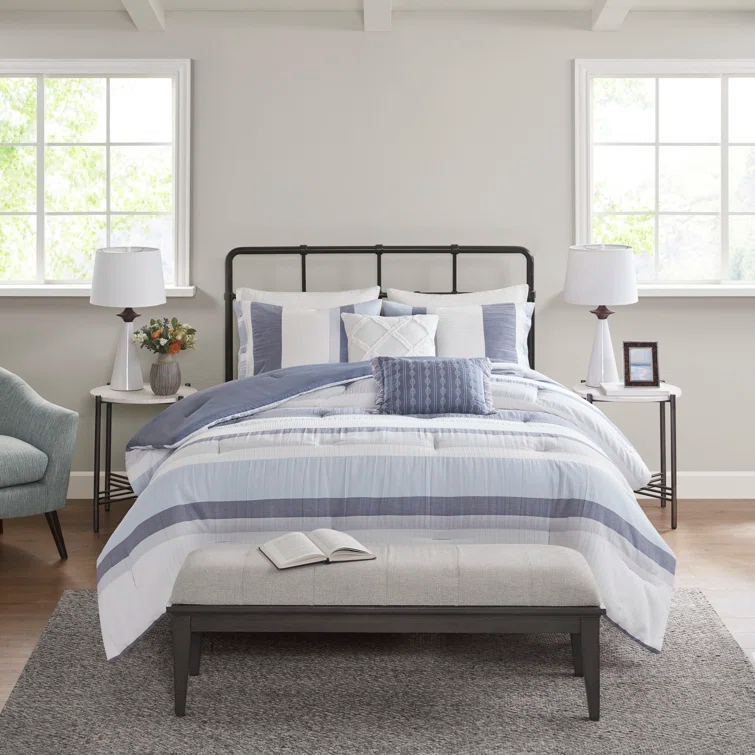 Madison Park Allegany 5 Piece Jacquard Comforter Set