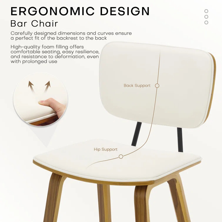 Corrigan Studio® 26" Upholstered Counter Height Bar Stools