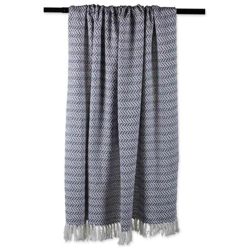 Design Imports  Herringbone Chevron Cotton Throw & Reviews | Wayfair