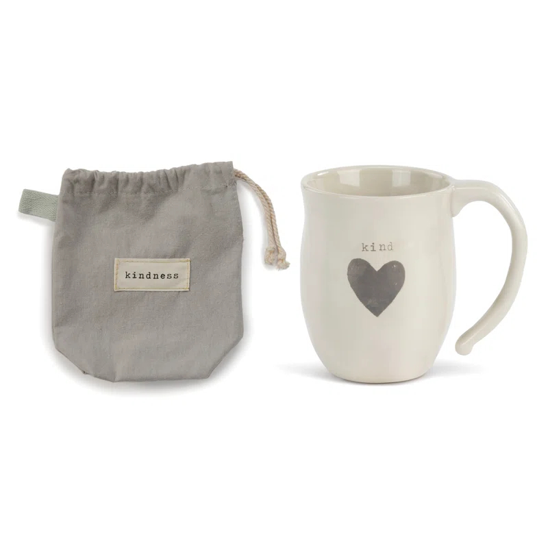 August Grove® Crow Kind Heart Coffee Mug