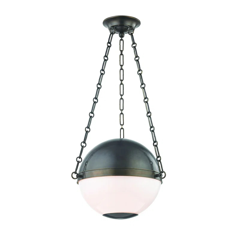 Aerin Round Pendant Light - Distressed Bronze / Small