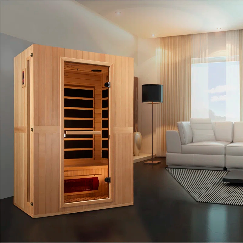 Dynamic Infrared Dynamic Infrared Maxxus 2 - Person Bluetooth Compatible FAR Infrared Sauna in Hemlock