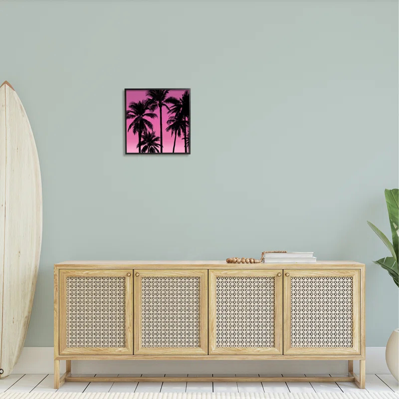 Stupell Industries " Pink Tropical Sunset Palm Trees " by Mia Jensen