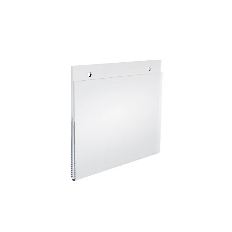 Azar Displays Clear Acrylic Wall Hanging Frame 7" Wide x 5'' High - Horizontal/Landscape, 10-Pack (Set of 10)