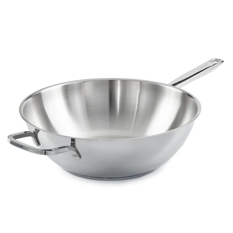 BergHOFF BergHOFF DiNA Helix Recycled 18/10 Stainless Steel 12" Wok 5.6qt.