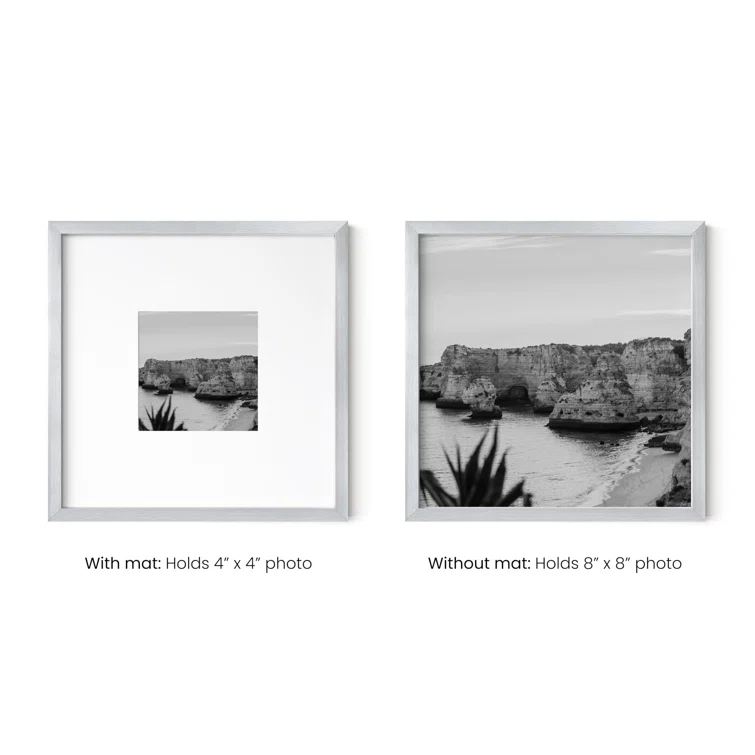 Haus and Hues Matted Square Metal Picture Frames (Set of 1)