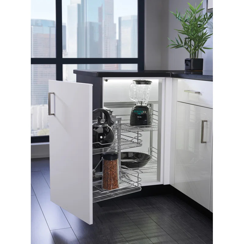 Rev-A-Shelf Rev-A-Shelf Sliding 4-shelf Wire Blind Corner Cabinet Organizer