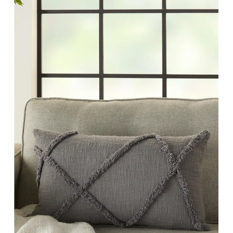 George Oliver Britney Ruffled Cotton Throw Pillow