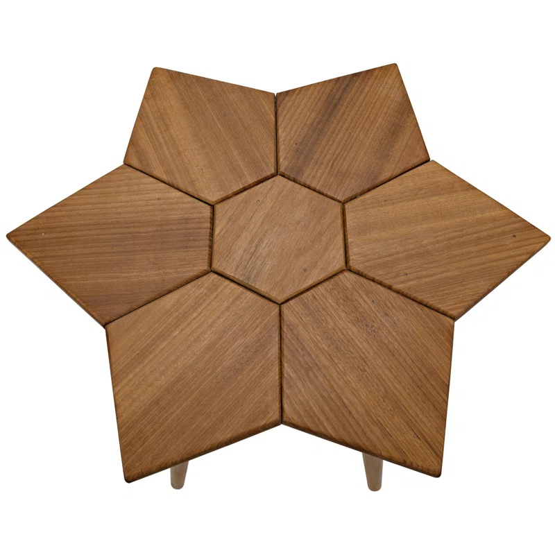 Petal Solid Wood End Table