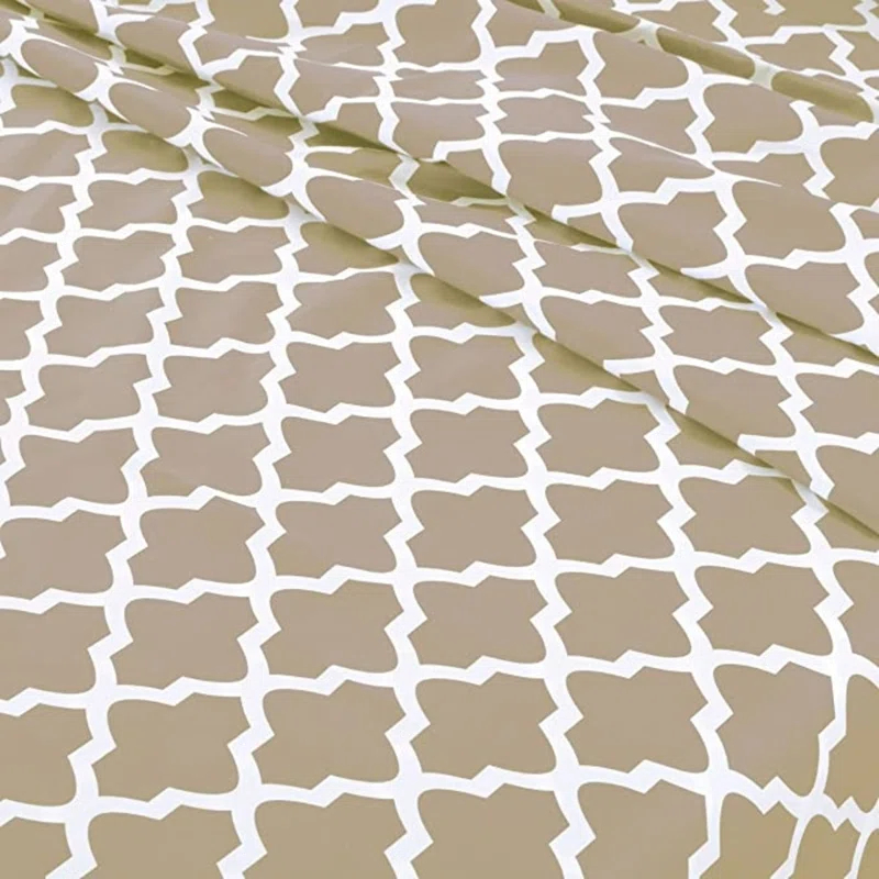 Lux Decor Collection Lux Decor Collection 1800 Series Soft Microfiber Bed Sheets Set Geometric Quatrefoil Bedding